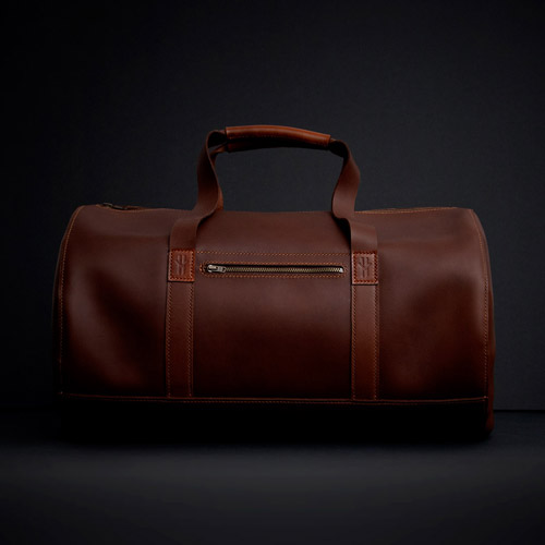 Handcrafted leather duffelbag